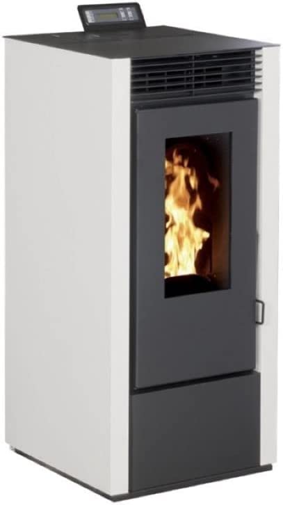 INTERSTOVES - PACK INTERSTOVES - Poêle à granules MARINA 11KW ETANCHE Blanc + Kit ETANCHE sortie ventouse Noir Mat