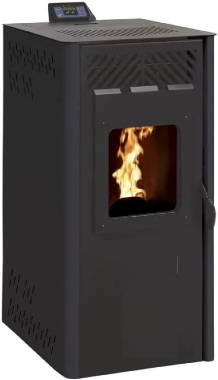 Estufa de pellets LUCIA 11KW - Negra + Mando a distancia
