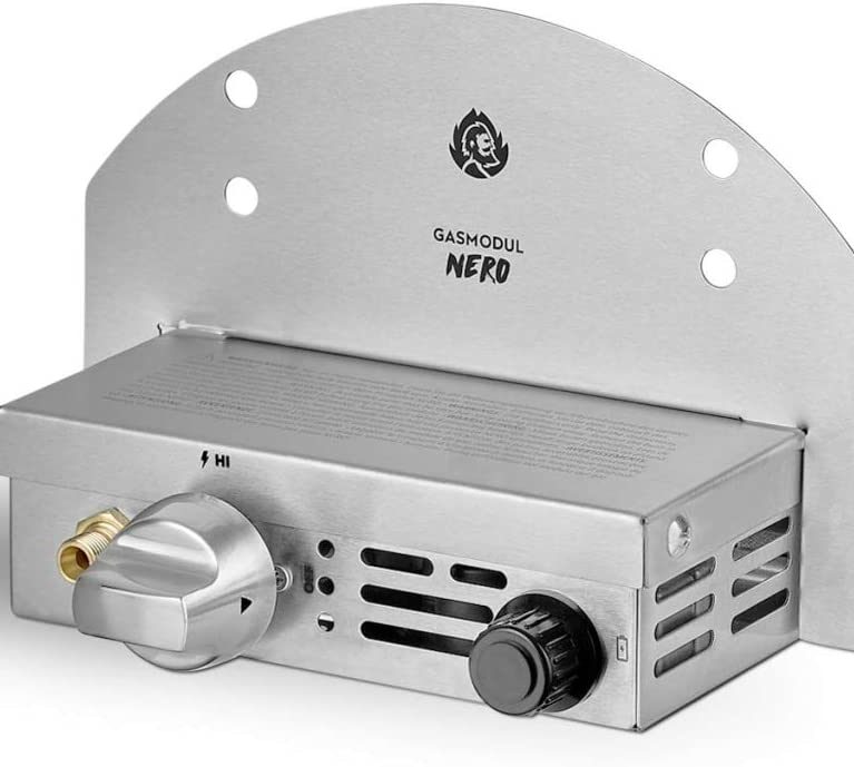 Módulo de gas quemado BURNHARD para horno de pizza al aire libre Nero, unidad de quemador de gas compatible con una botella de gas de 5 kg, 8 kg y 11 kg